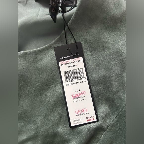 NWT BCBGMaxAzria Women’s Small Green Dress - Picture 5 of 5